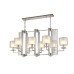 Люстра подвесная Crystal Lux NICOLAS SP8 L1000 NICKEL/WHITE E14 8*60W никель/прозрачный