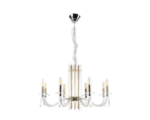 Люстра Crystal Lux AURELIO SP8 GOLD+CHROME/TRANSPARENT