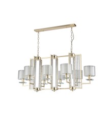 Люстра подвесная Crystal Lux NICOLAS SP8 L1000 GOLD/WHITE E14 8*60W золото/прозрачный