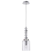 Светильник подвесной Crystal Lux MATEO SP1 WHITE Е27 1*60W Хром