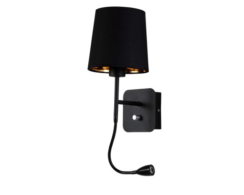 Бра Crystal Lux PABLO AP2 BLACK/BLACK-GOLD LED+E27 1+1*3+40 черный