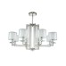 Люстра подвесная Crystal Lux NICOLAS SP-PL8 NICKEL/WHITE E14 8*60W никель/прозрачный