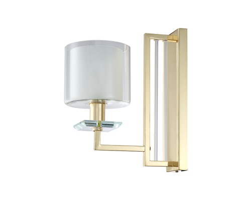 Бра Crystal Lux NICOLAS AP1 GOLD/WHITE E14 1*60W золото/прозрачный