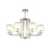 Люстра подвесная Crystal Lux NICOLAS SP-PL8 NICKEL/WHITE E14 8*60W никель/прозрачный