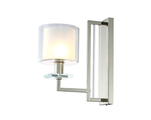 Бра Crystal Lux NICOLAS AP1 NICKEL/WHITE E14 1*60W никель/прозрачный