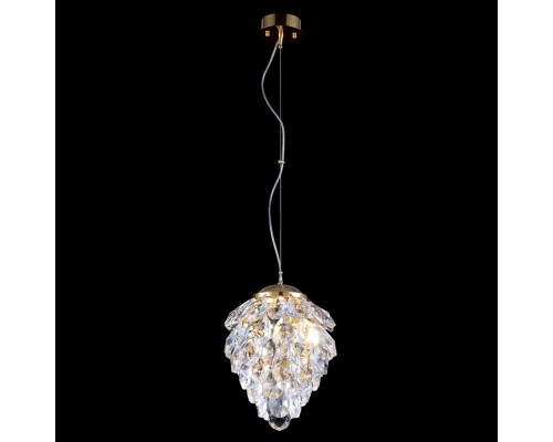 Люстра подвесная Crystal Lux CHARME SP2 GOLD/TRANSPARENT G9 2*40W Золотой