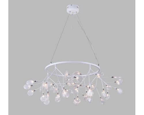 Подвесная светодиодная люстра Crystal Lux 45W 3000K EVITA SP45 D WHITE/TRANSPARENT Белый