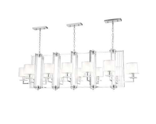 Люстра Crystal Lux NICOLAS SP12 L1600 NICKEL/WHITE