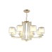 Люстра подвесная Crystal Lux NICOLAS SP-PL8 GOLD/WHITE E14 8*60W золото/прозрачный