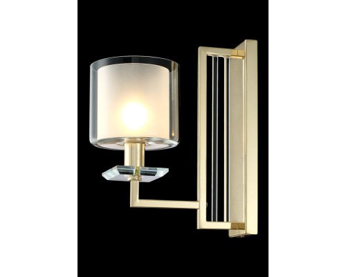 Бра Crystal Lux NICOLAS AP1 GOLD/WHITE E14 1*60W золото/прозрачный