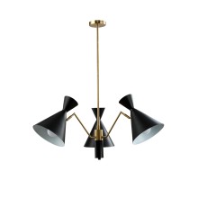 Люстра подвесная Crystal Lux JOVEN SP3 GOLD/BLACK E27 3*60W Золото