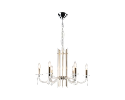 Люстра Crystal Lux AURELIO SP6 GOLD+CHROME/TRANSPARENT