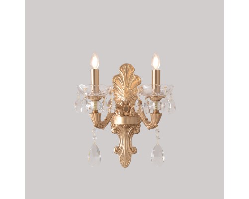Бра Crystal Lux ELIZABETH AP2 BRASS