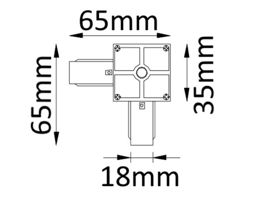 Соединитель L-образный (однофазный) Crystal Lux CLT 0.211 02 BL