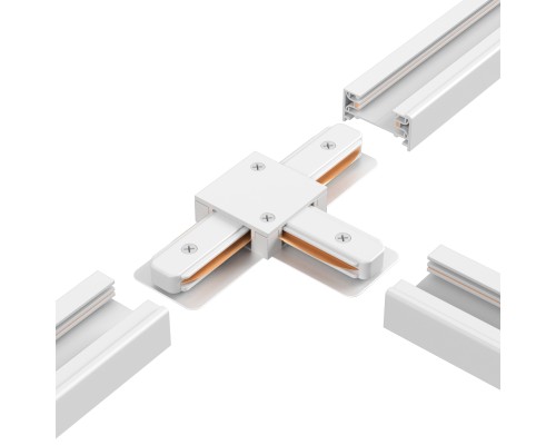 Соединитель T-образный (однофазный) Crystal Lux CLT 0.211 08 WH Белый