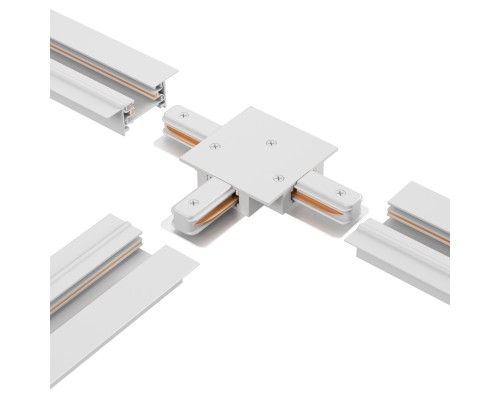 Соединитель Т-образный (однофазный) для встраиваемого шинопровода Crystal Lux CLT 0.2211 02 WH Белый