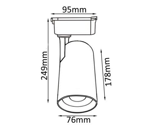 Cветильник трековый однофазный Crystal Lux CLT 0.31 006 30W WH LED Белый