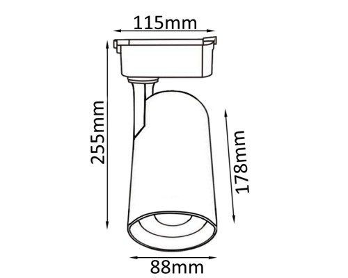 Cветильник трековый однофазный Crystal Lux CLT 0.31 006 40W WH LED Белый