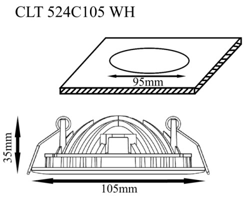 Светильник встроенный Crystal Lux CLT 524C105 WH LED 6W Белый