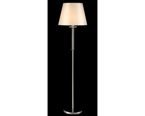 Торшер Crystal Lux NICOLAS PT1 NICKEL/WHITE E27 1*100W никель/прозрачный