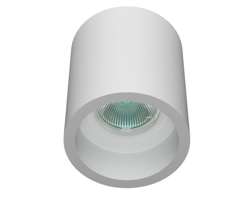 Гипсовый светильник накладной Декоратор PS-002-1 WH белый ф90 110мм