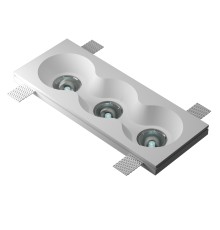 Врезной гипсовый светильник Декоратор VS-025 330*130 мм 3*GU5.3 MR16