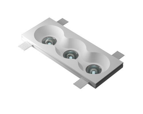 Врезной гипсовый светильник Декоратор VS-025 330*130 мм 3*GU5.3 MR16