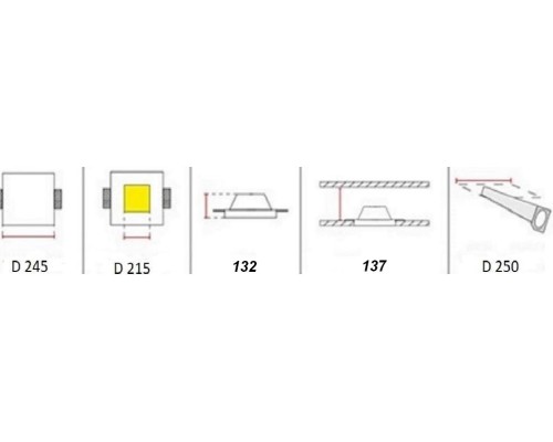 Врезной гипсовый светильник Декоратор VS-016-1 ф245 мм AR111 GU10