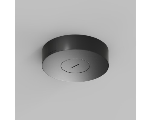 TR5510-BK Накладное основание с возможностью размещения блока питания и подачи питания треку-ремню Belty, серия Base, D205*H50мм, IP20, черный, алюминий