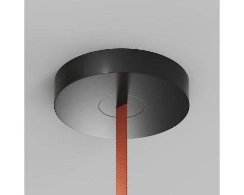 TR5511-BK Накладное основание с возможностью размещения блока питания и подачи питания треку-ремню Belty, серия Base, D260*H50мм, IP20, черный, алюминий