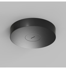 TR5511-BK Накладное основание с возможностью размещения блока питания и подачи питания треку-ремню Belty, серия Base, D260*H50мм, IP20, черный, алюминий