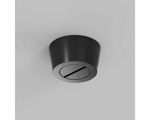 TR5512-BK Накладное основание с возможностью подачи питания треку-ремню Belty, серия Base. Не вмещает блок питания, D75*H43мм, IP20, черный, алюминий