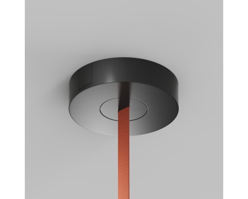 TR5510-BK Накладное основание с возможностью размещения блока питания и подачи питания треку-ремню Belty, серия Base, D205*H50мм, IP20, черный, алюминий