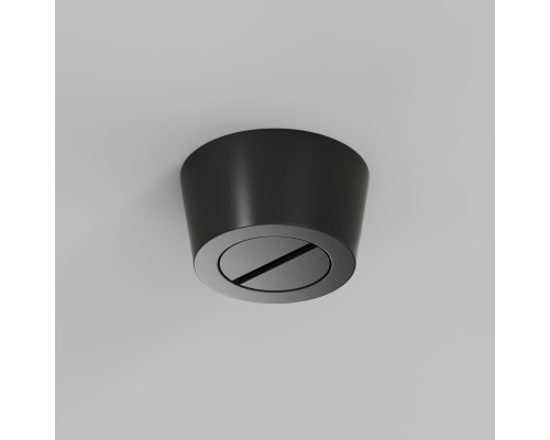 TR5515-BK Накладное основание для фиксации трека-ремня Belty, серия Base, для создания перегиба под произвольным углом, без подачи питания, D75*H43мм, IP20, черный, алюминий