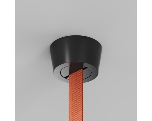 TR5512-BK Накладное основание с возможностью подачи питания треку-ремню Belty, серия Base. Не вмещает блок питания, D75*H43мм, IP20, черный, алюминий