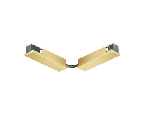 TR5724-SB Электрический коннектор для трека SHINE BASE 90° стена-потолок с поворотом трека под произвольным углом, сатинированная латунь, алюминий