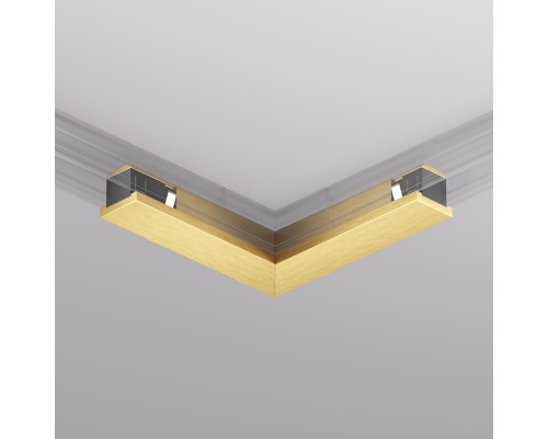 TR5723-SB Электрический коннектор для трека SHINE BASE 90° потолок-потолок, сатинированная латунь, алюминий