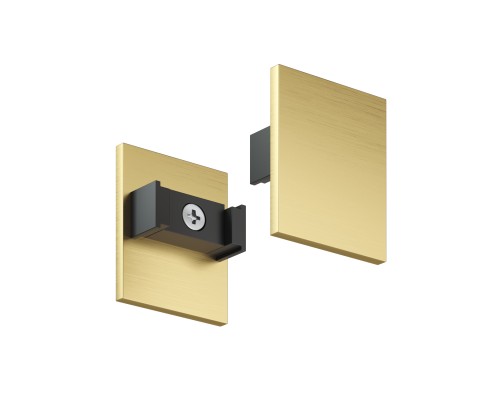 TR5735H-SB Торцевая заглушка, высокая, для использования с экраном, для трека Shine, серия Base, комплект 2 шт, сатинированная латунь, алюминий