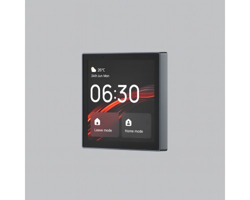 DK7405-BK Панель управления умным домом 4? (Wi-Fi / Zigbee / Bluetooth, Tuya / Smart Life), алюминий + закалённое стекло, цвет чёрный