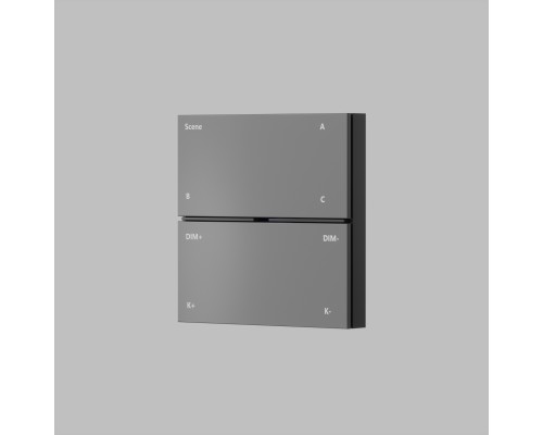 DK7201-DG Накладная настенная панель управления для светильников Air 3000-5000K, серия Control, IP20, CR2032 3V x 2, темно-серый, пластик
