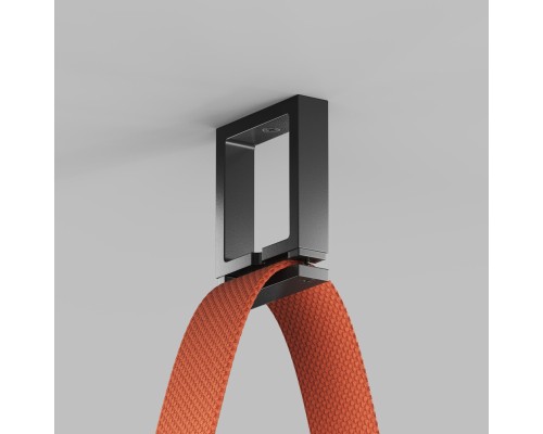 Усиленное накладное крепление для гибкого трека-ремня Belty, серия Base, 38,5 ? 10 ? 50 мм, IP20, чёрный, пластик