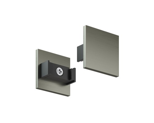 TR5735-DN Торцевая заглушка низкая, для использования без экрана, для трека Shine, серия Base, комплект 2 шт, темный никель, алюминий