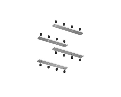 TR2018-AL Комплект прямых соединителей трека SLOTT, алюминий