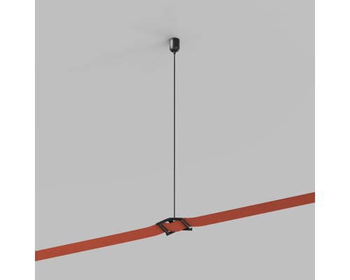 TR5517-BK Подвесное крепление гибкого трека-ремня Belty, серия Base, H200-1200мм, IP20, черный, пластик