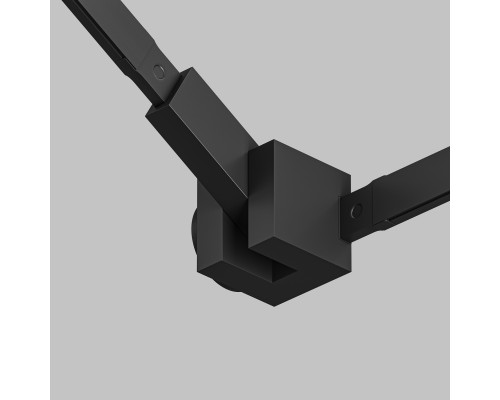 TR5213-BK Угловой соединитель 90° стена-потолок с поворотом трека под произвольным углом, для трека Air, серия Base, черный, алюминий