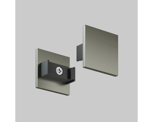 TR5735-DN Торцевая заглушка низкая, для использования без экрана, для трека Shine, серия Base, комплект 2 шт, темный никель, алюминий