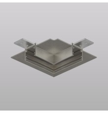 Угловой элемент трека SHINE HIDE для ГКЛ 12,5 мм, 90°, потолок–потолок, тёмный никель, алюминий