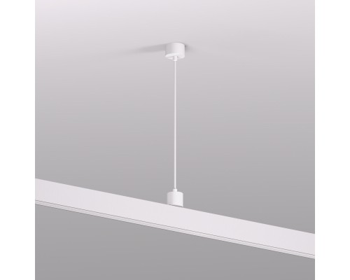 TR2124-WH Подвод питания для подвесного монтажа трека SMART BASE, АС 220-240V, IP20, 5м, белый, алюминий