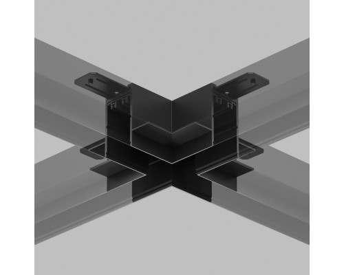 TR2114-BK Коннектор трека SMART для ГКЛ , \"X\" образный, механический , черный