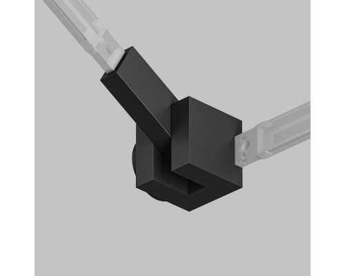 TR5213-BK Угловой соединитель 90° стена-потолок с поворотом трека под произвольным углом, для трека Air, серия Base, черный, алюминий